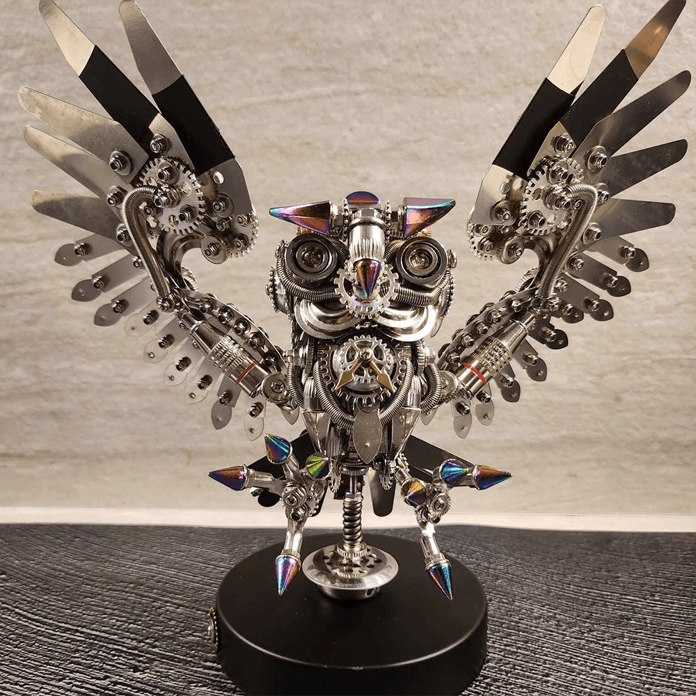 Owl Steampunk 3D Metal Puzzle Kit Animal Series for Adults Owl Steampunk 3D Metal Puzzle Kit Animal Series for Adults
