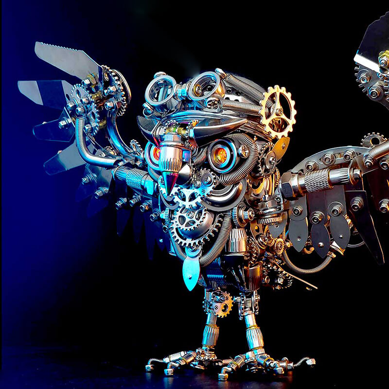 Laden Sie das Bild in Galerie -Viewer, {Owl Steampunk 3D Metal Puzzle Kit Animal Series for Adults
