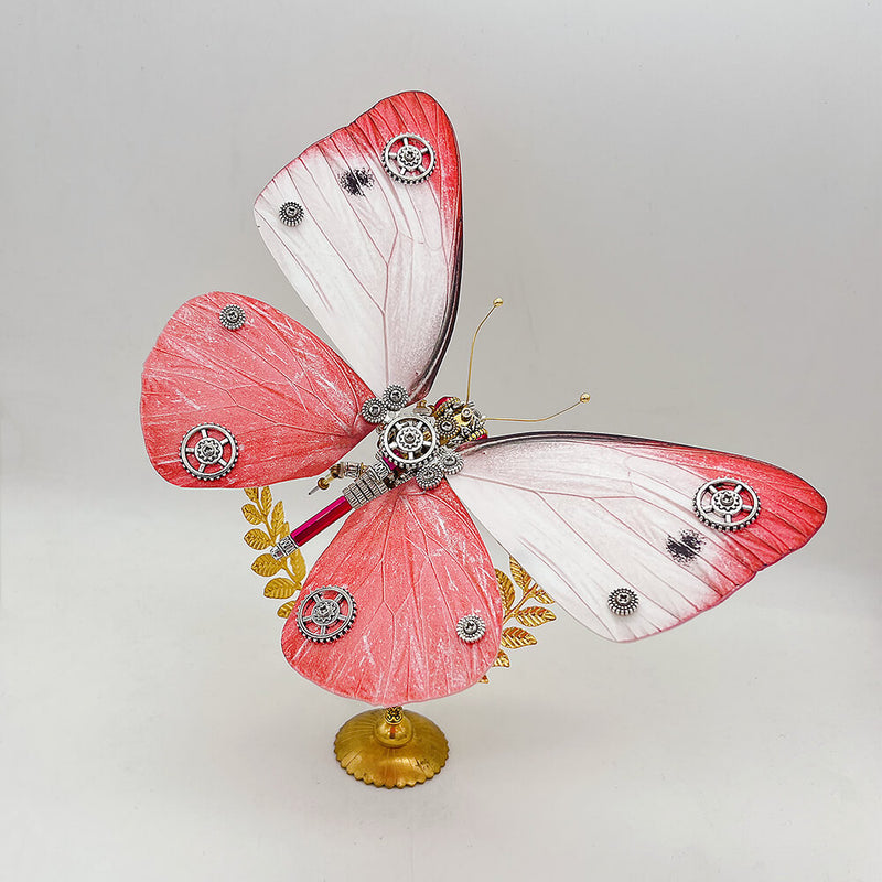 Laad de afbeelding in galerijviewer, Pieris rapae Steampunk butterfly 3D metal puzzle model kit for adults and kids
