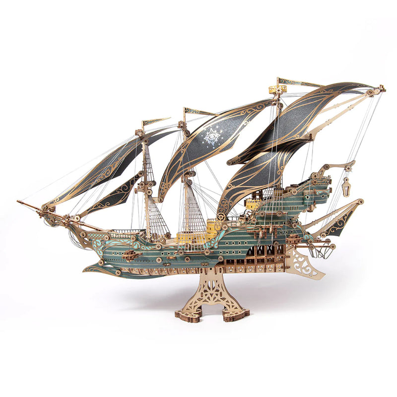 Laden Sie das Bild in Galerie -Viewer, {Pirate Ship 3D Wooden Puzzle Model Kit for Toy &amp; Gift
