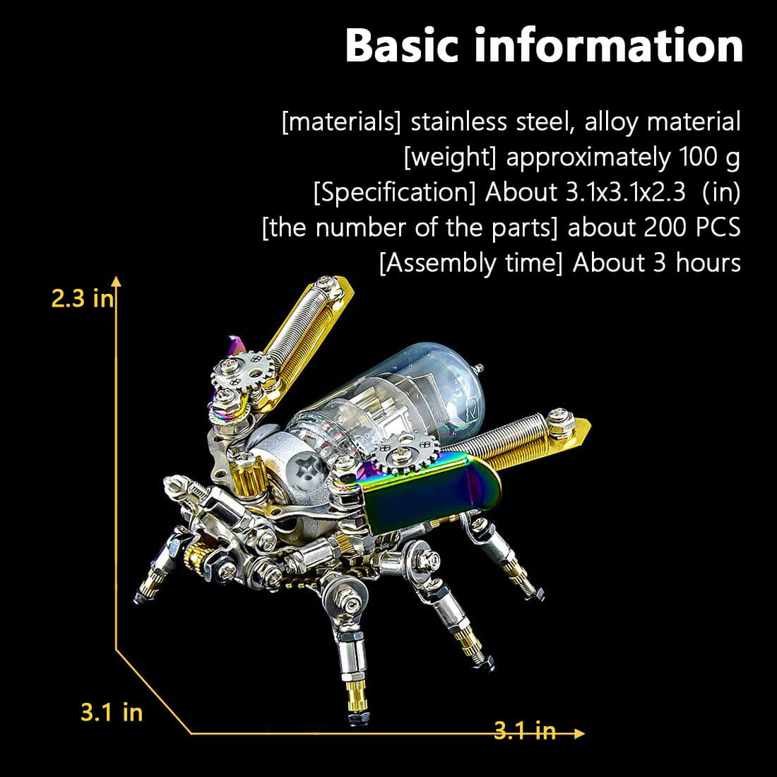 Punk 3D Metal Insect Puzzle Model Kit