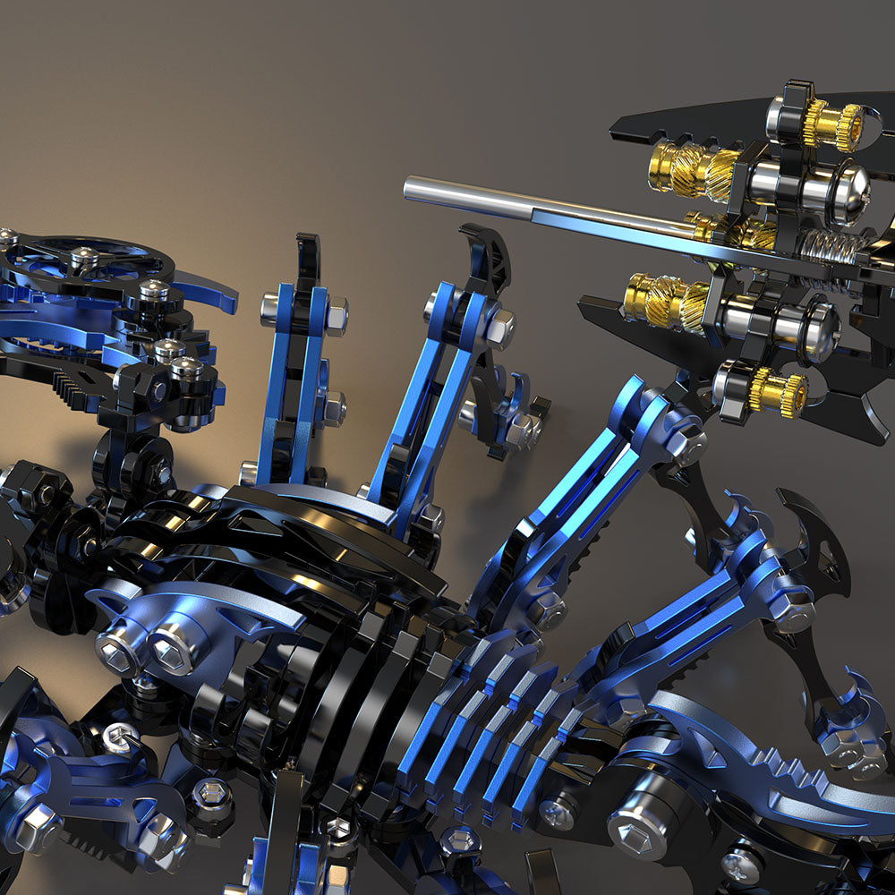 Punk Blue-Black Scorpion 3D Metal Puzzle Model Kit for Gift and