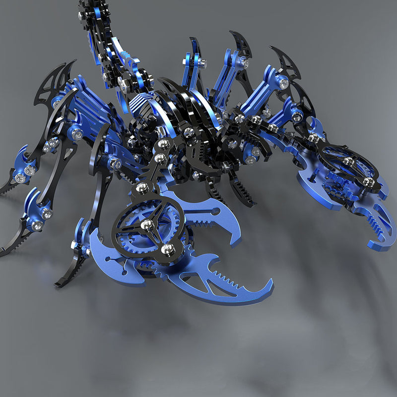 Load image into Gallery viewer, Punk Blue-Black Scorpion 3D Metal Puzzle Model Kit for Gift and Decoration
