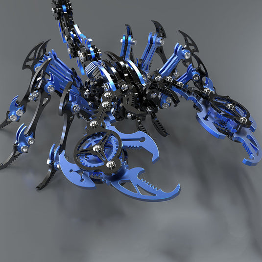 Punk Blue-Black Scorpion 3D Metal Puzzle Model Kit for Gift and Decoration