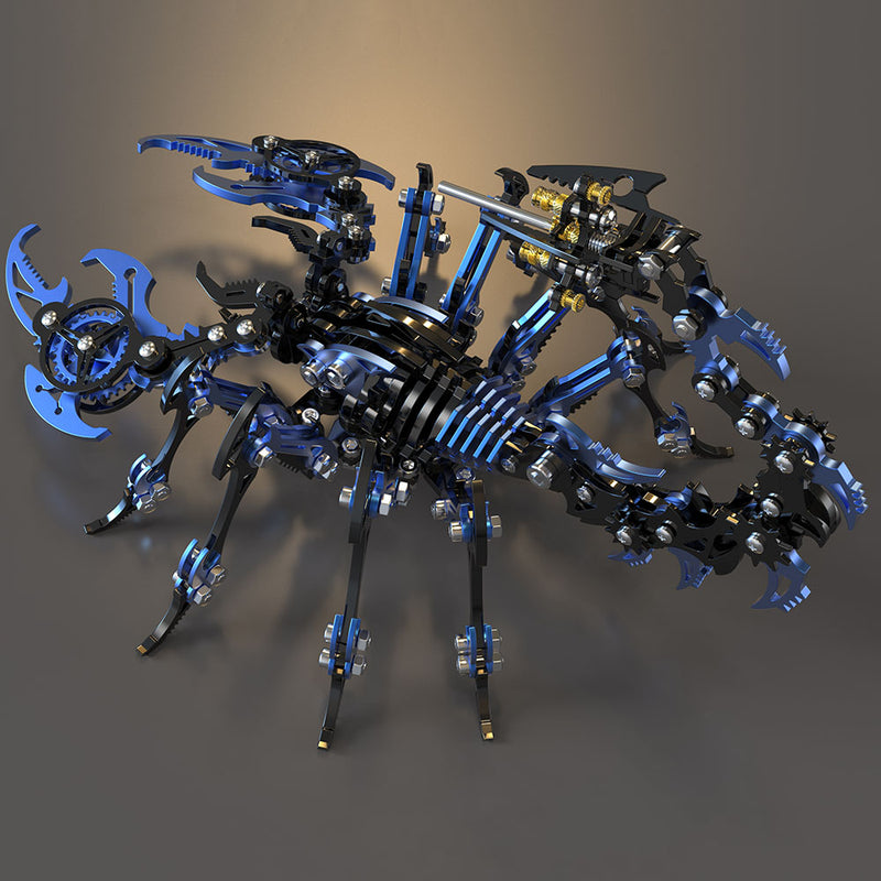 Load image into Gallery viewer, Punk Blue-Black Scorpion 3D Metal Puzzle Model Kit for Gift and Decoration
