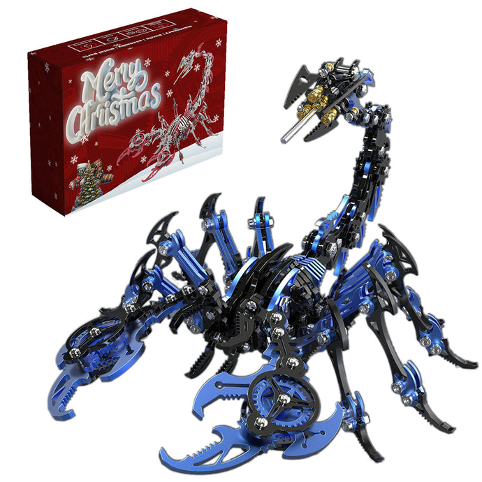 Punk Blue-Black Scorpion 3D Metal Puzzle Model Kit for Gift and Decoration