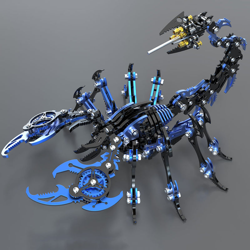 Load image into Gallery viewer, Punk Blue-Black Scorpion 3D Metal Puzzle Model Kit for Gift and Decoration
