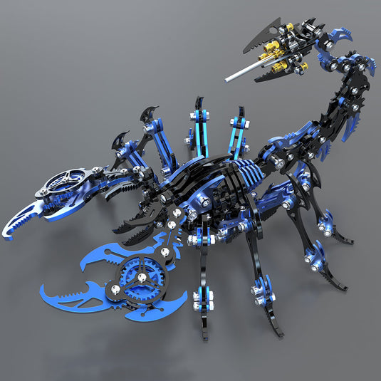 Punk Blue-Black Scorpion 3D Metal Puzzle Model Kit for Gift and Decoration