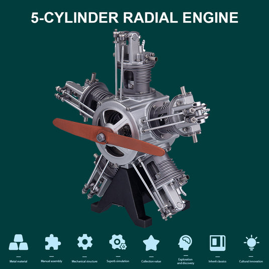 Radial Engine Metal 1/6 Scale Model 250PCS puzzle Kit Science Experiment Toy