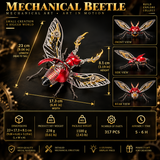 Mechanical Rhinoceros Beetle 3D Metal Model Kit – 317PCS DIY Insect Puzzle