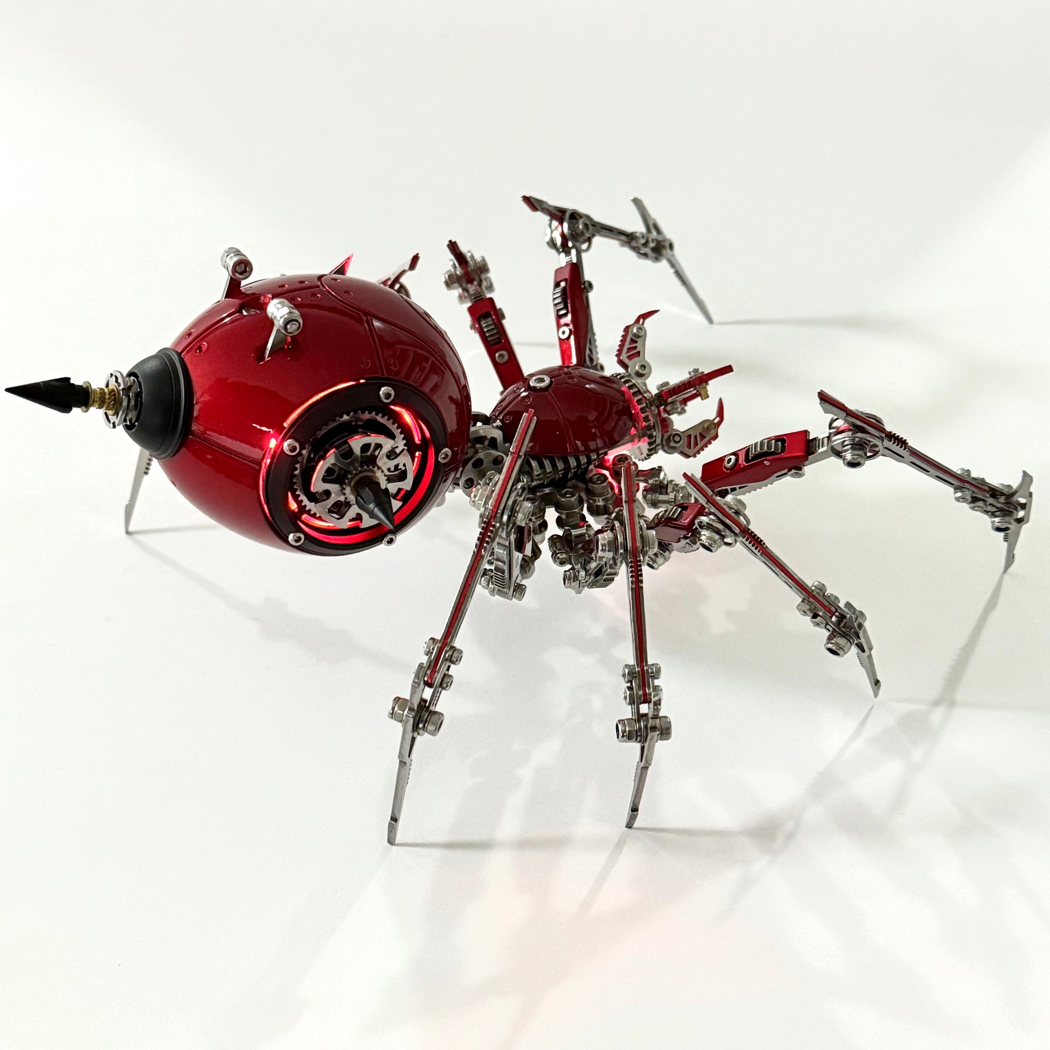 Steampunk 3D Metal Mechanical Red Spider Model Kit DIY Build for Adults