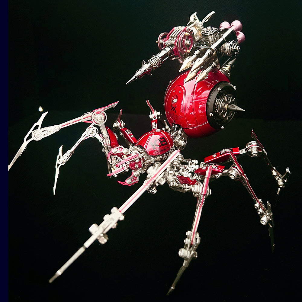 Steampunk 3D Metal Mechanical Red Spider Model Kit DIY Build for Adults