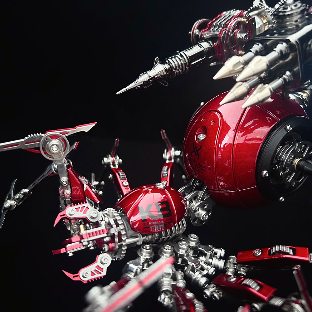 Steampunk 3D Metal Mechanical Red Spider Model Kit DIY Build for Adults
