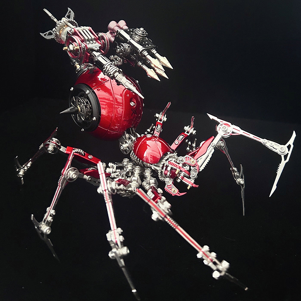Steampunk 3D Metal Mechanical Red Spider Model Kit DIY Build for Adults