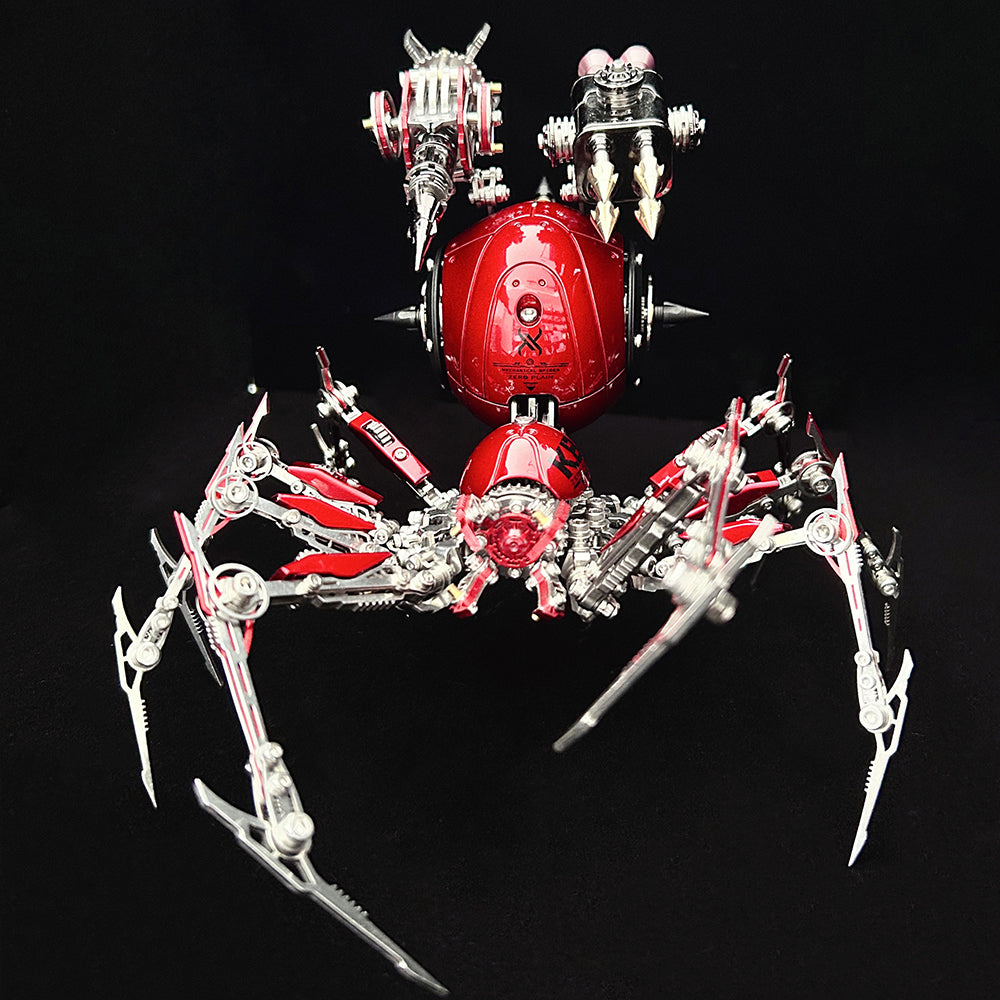 Steampunk 3D Metal Mechanical Red Spider Model Kit DIY Build for Adults