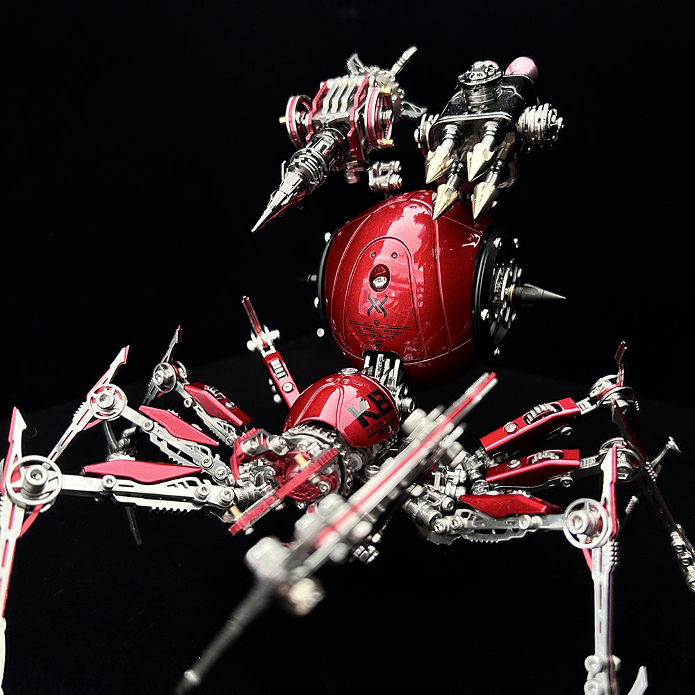 Steampunk 3D Metal Mechanical Red Spider Model Kit DIY Build for Adults