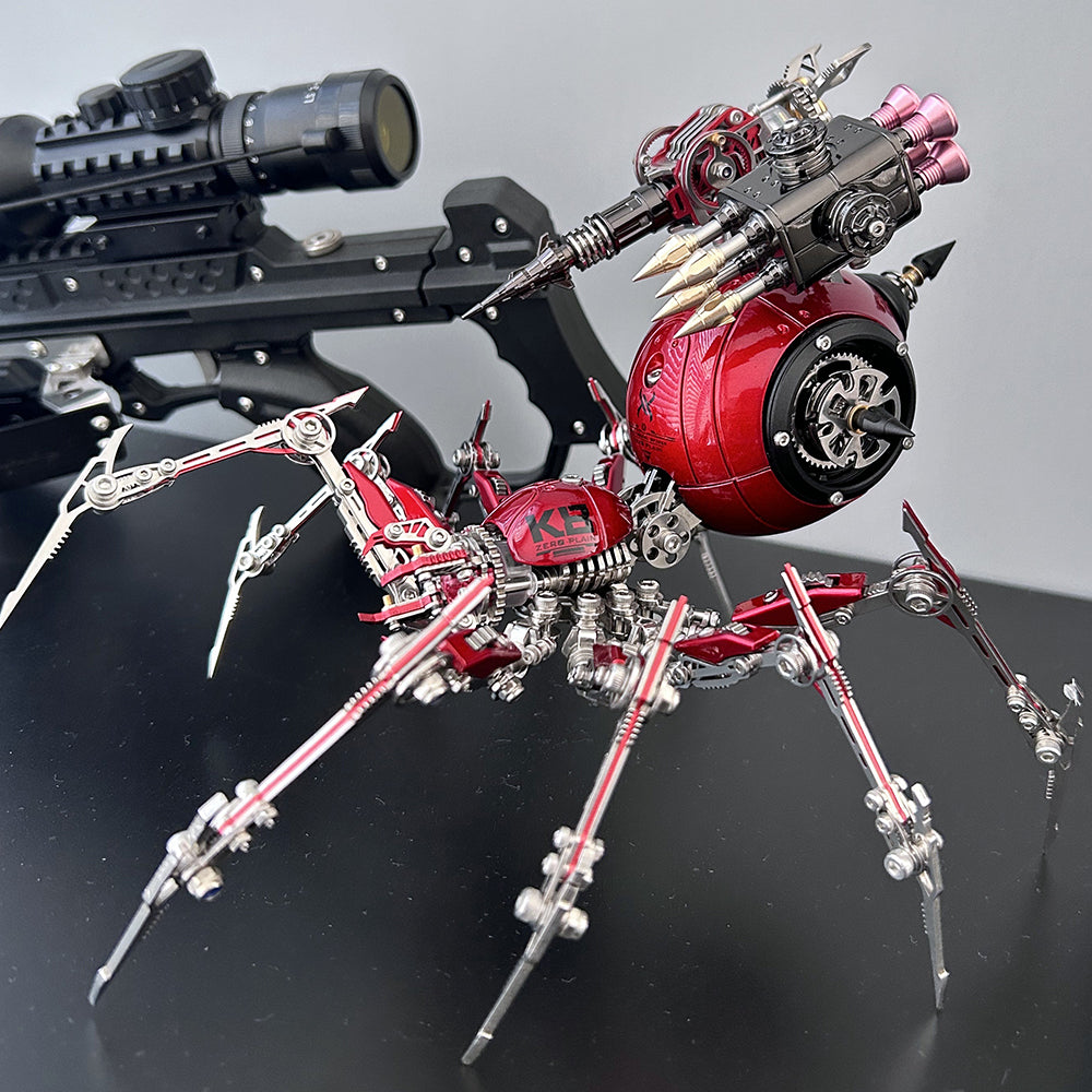 Steampunk 3D Metal Mechanical Red Spider Model Kit DIY Build for Adults