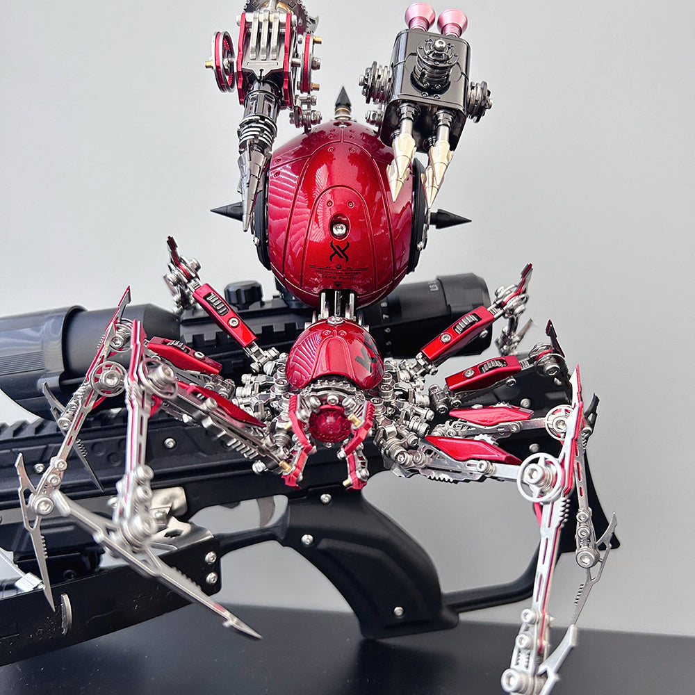 Steampunk 3D Metal Mechanical Red Spider Model Kit DIY Build for Adults