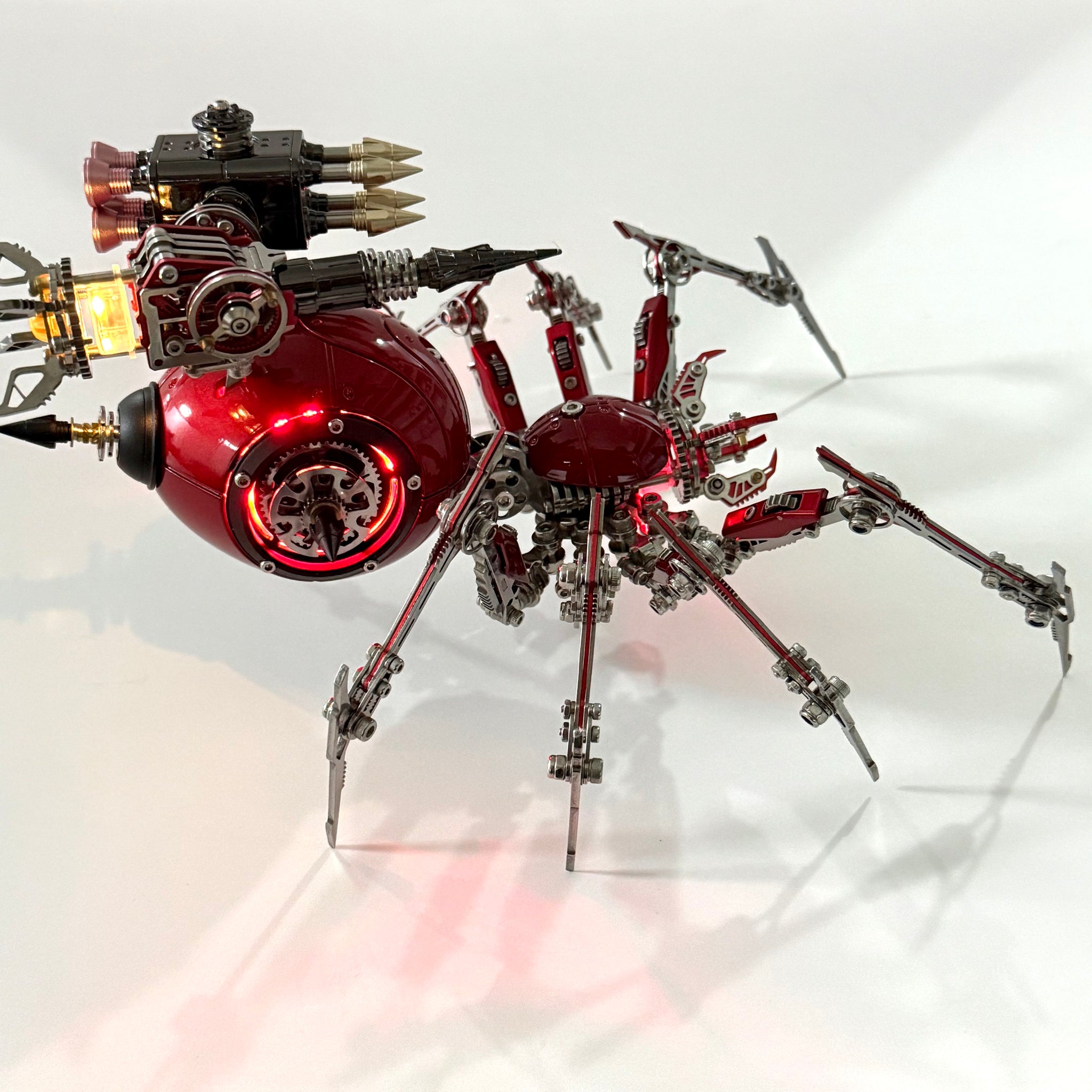 Steampunk 3D Metal Mechanical Red Spider Model Kit DIY Build for Adults