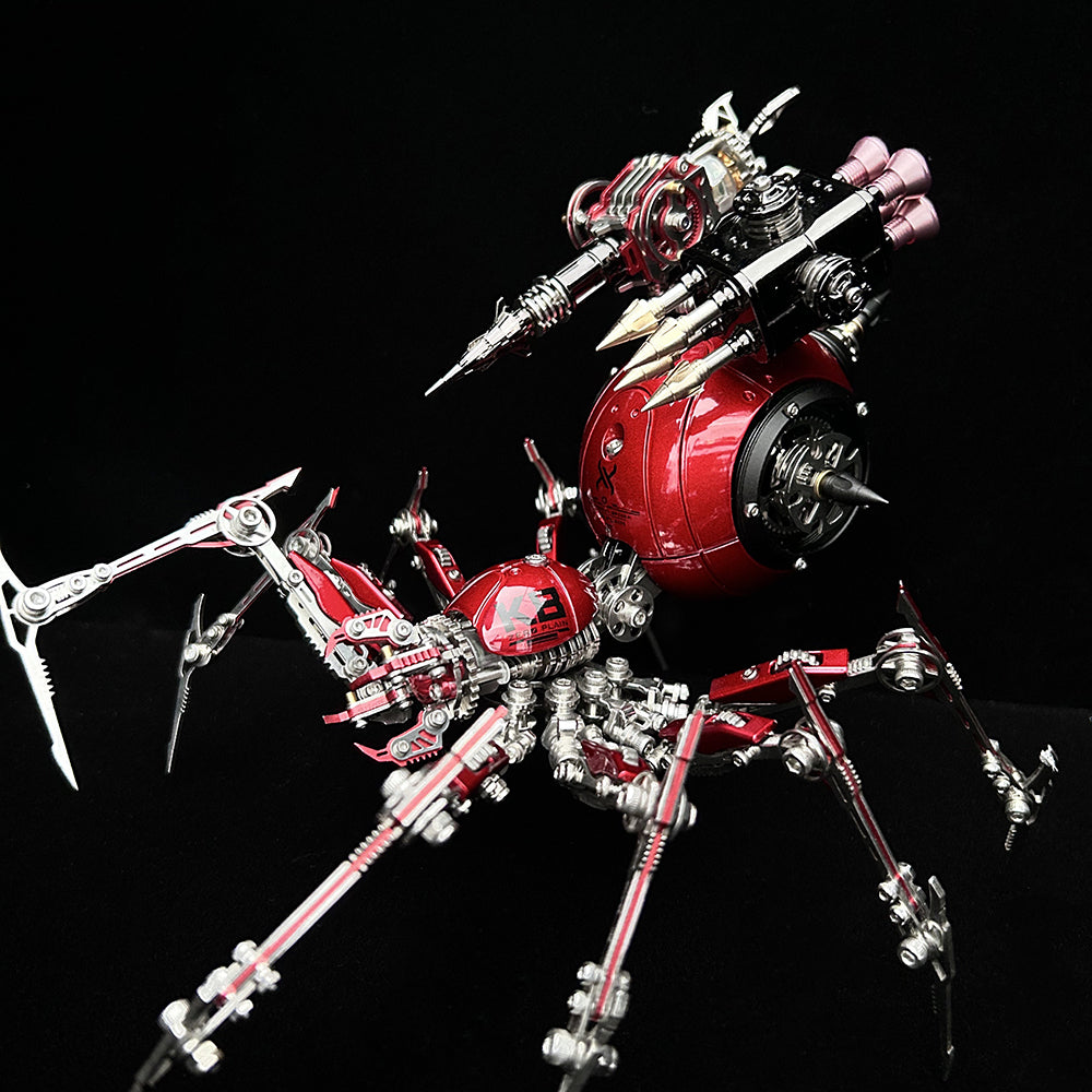 Steampunk 3D Metal Mechanical Red Spider Model Kit DIY Build for Adults