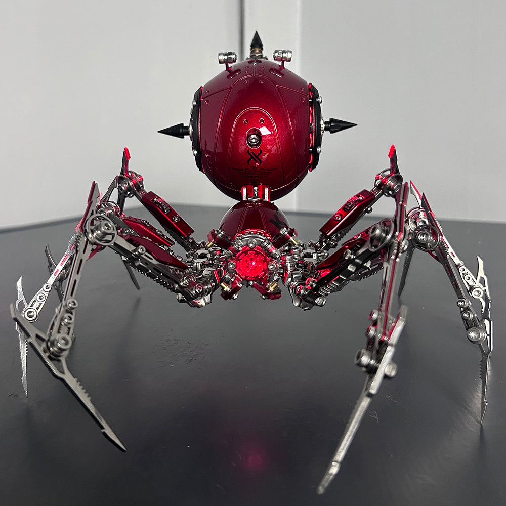 Steampunk 3D Metal Mechanical Red Spider Model Kit DIY Build for Adults