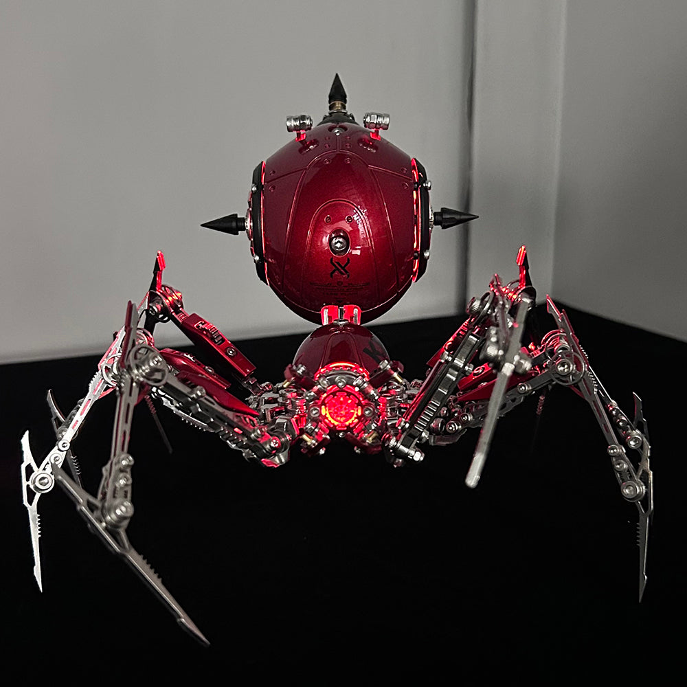 Steampunk 3D Metal Mechanical Red Spider Model Kit DIY Build for Adults