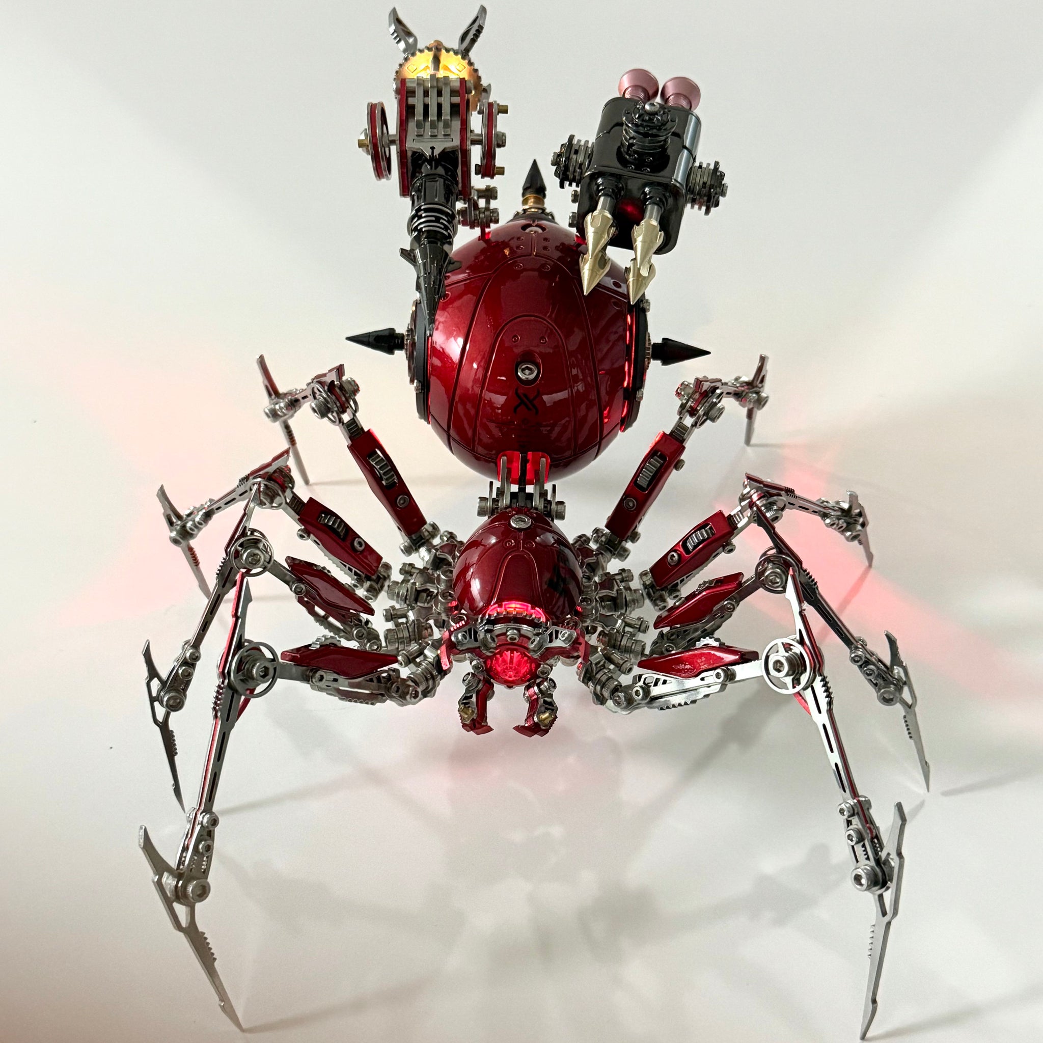 Steampunk 3D Metal Mechanical Red Spider Model Kit DIY Build for Adults