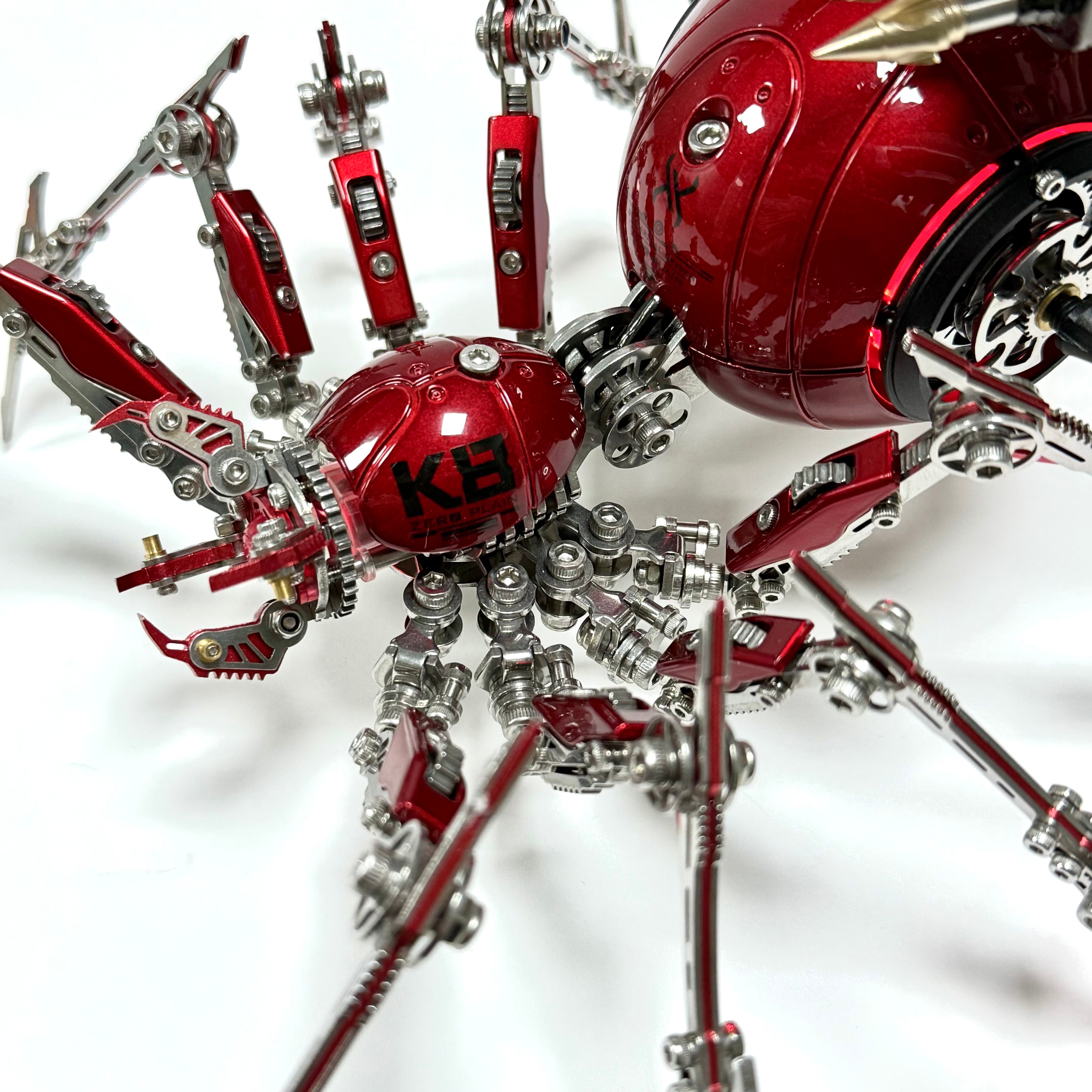 Steampunk 3D Metal Mechanical Red Spider Model Kit DIY Build for Adults