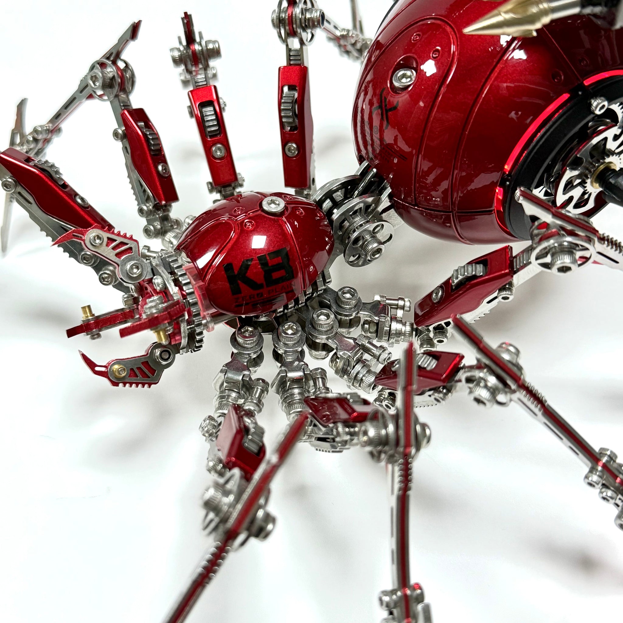 Steampunk 3D Metal Mechanical Red Spider Model Kit DIY Build for Adults