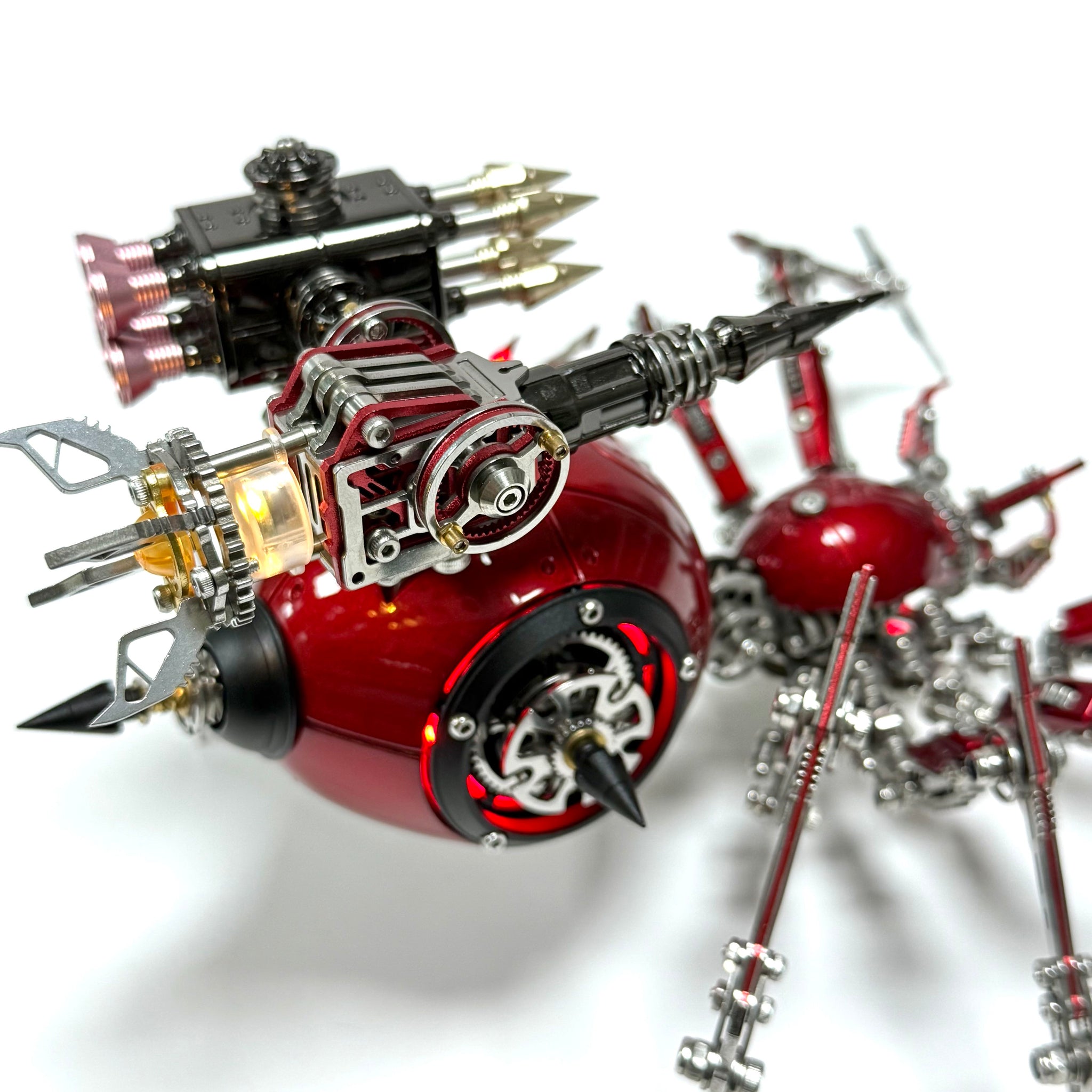Steampunk 3D Metal Mechanical Red Spider Model Kit DIY Build for Adults