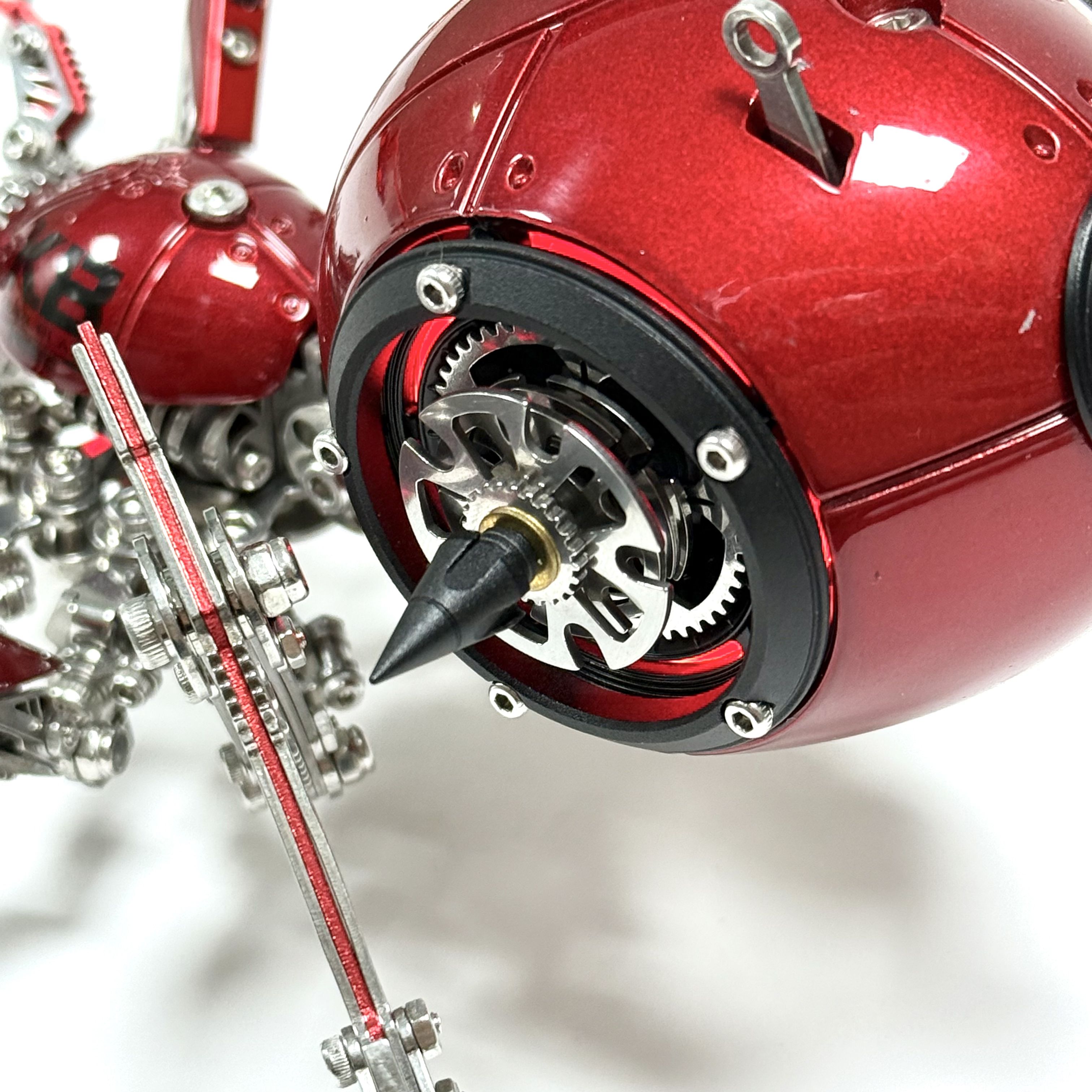 Steampunk 3D Metal Mechanical Red Spider Model Kit DIY Build for Adults