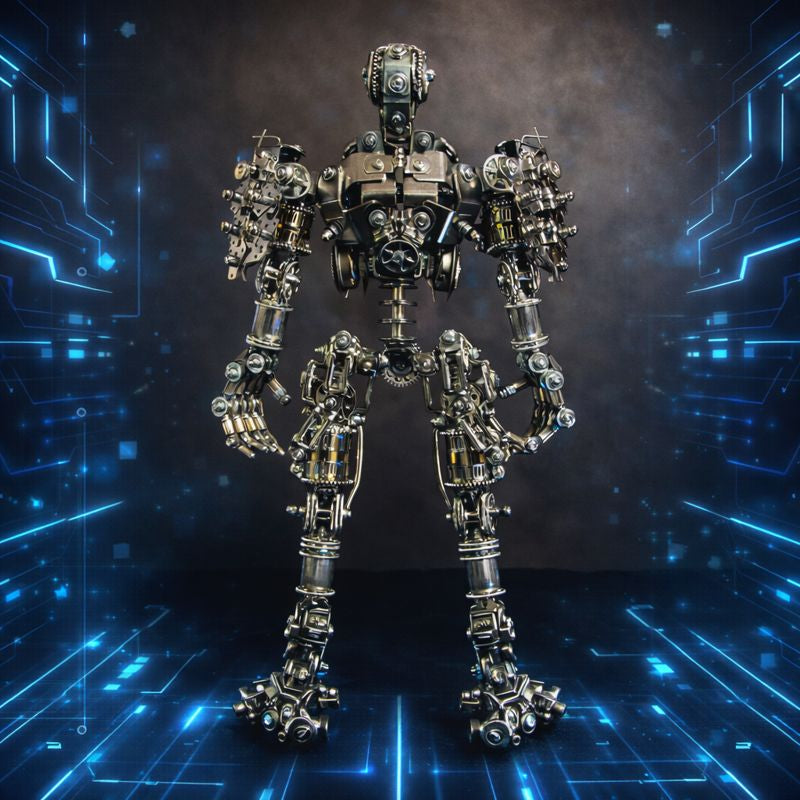 Steampunk 3D Metal Skull Iron Warrior Puzzle Model 1200PCS Kit