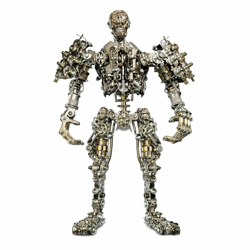 Steampunk 3D Metal Skull Iron Warrior Puzzle Model 1200PCS Kit