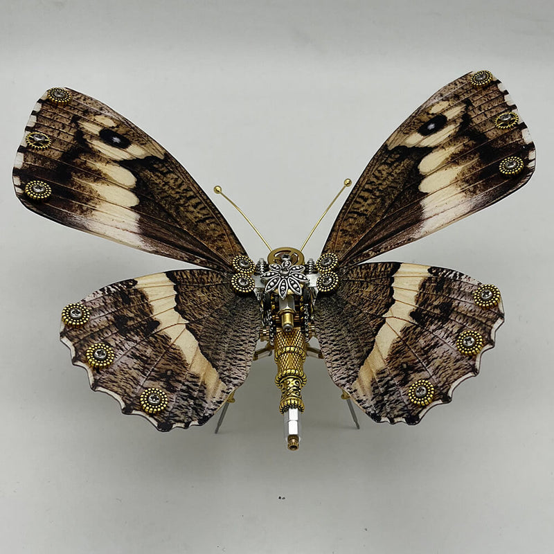 Laad de afbeelding in galerijviewer, Steampunk butterfly Caligo eurilochus 200PCS metal puzzle model kit
