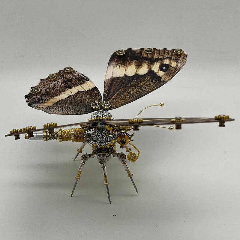 Laden Sie das Bild in Galerie -Viewer, {Steampunk butterfly Caligo eurilochus 200PCS metal puzzle model kit
