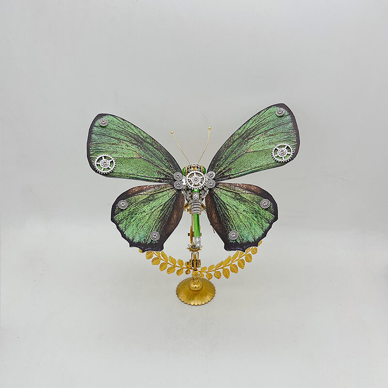 Laad de afbeelding in galerijviewer, Steampunk butterfly Chilades pandava metal puzzle model kit for adults and kids
