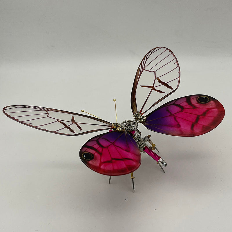 Laad de afbeelding in galerijviewer, Steampunk butterfly Cithaerias pireta 200PCS metal puzzle model kit
