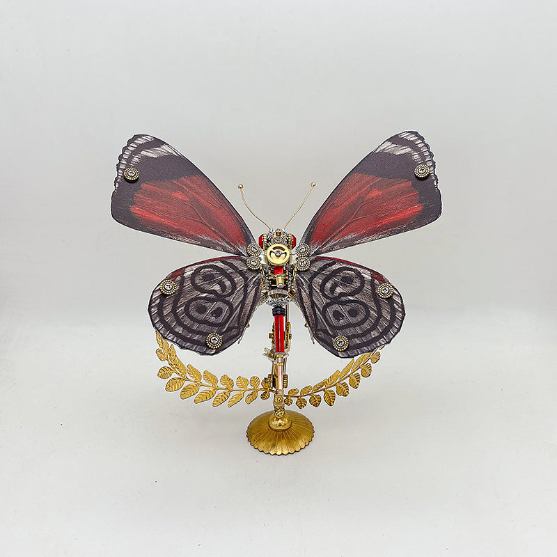 Laad de afbeelding in galerijviewer, Steampunk Butterfly Diaethria dodone Metal Puzzle Model Kit For adults and kids
