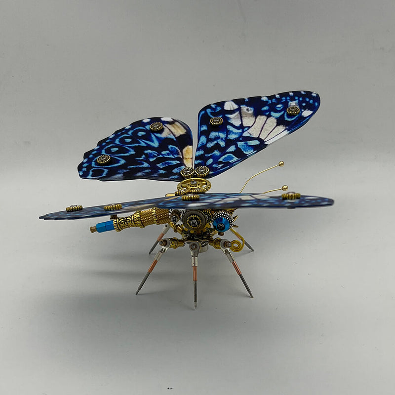 Laad de afbeelding in galerijviewer, Steampunk butterfly Dichorragia nesimachus 200PCS metal puzzle model kit

