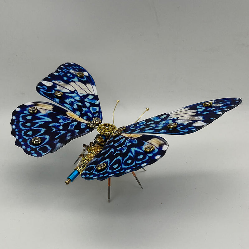Laden Sie das Bild in Galerie -Viewer, {Steampunk butterfly Dichorragia nesimachus 200PCS metal puzzle model kit
