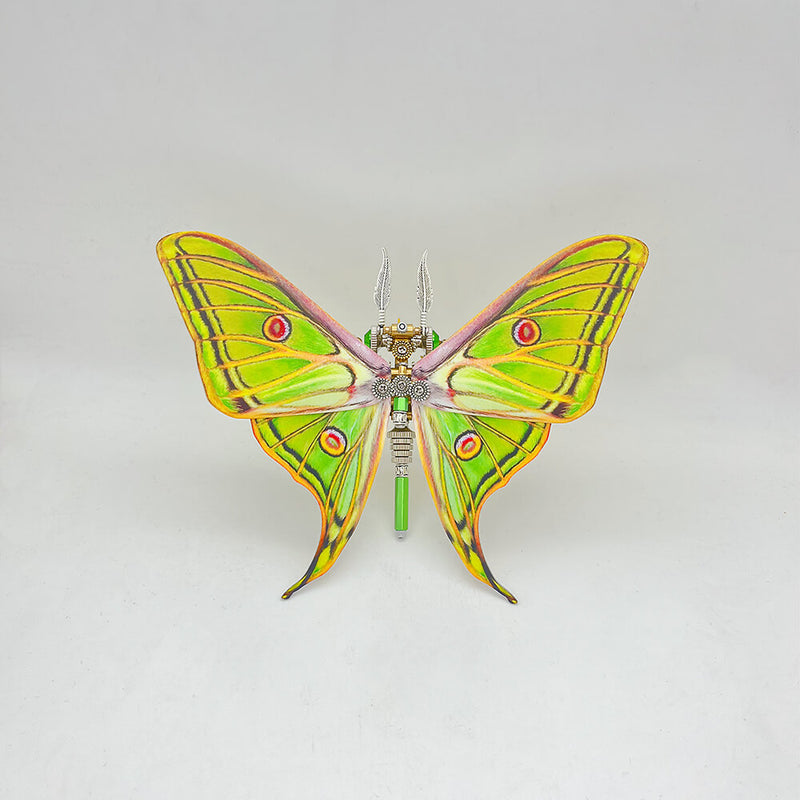 Load image into Gallery viewer, Steampunk butterfly Graellsia isabellae 3D metal puzzle model kit
