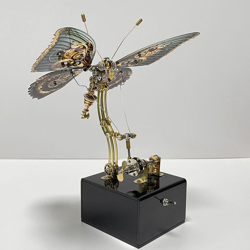 Laad de afbeelding in galerijviewer, Steampunk Butterfly Mechanical 3D Metal Puzzle Model with Music Box for Gifts and Decor
