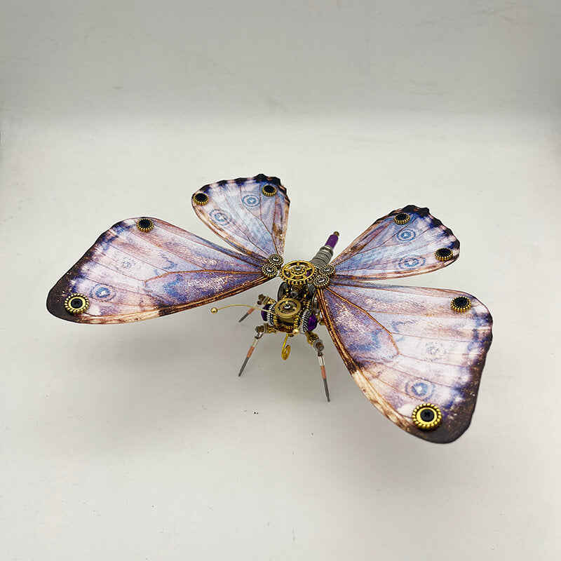 Laad de afbeelding in galerijviewer, Steampunk butterfly Neoris hewitsoni metal puzzle model kit
