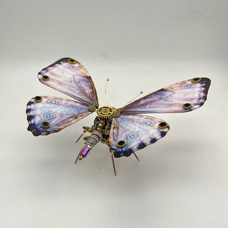 Laden Sie das Bild in Galerie -Viewer, {Steampunk butterfly Neoris hewitsoni metal puzzle model kit
