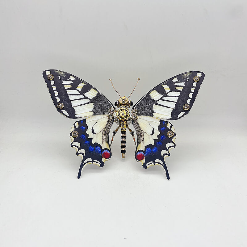 Laad de afbeelding in galerijviewer, Steampunk butterfly (Papilio machaon) 3D metal puzzle model kit
