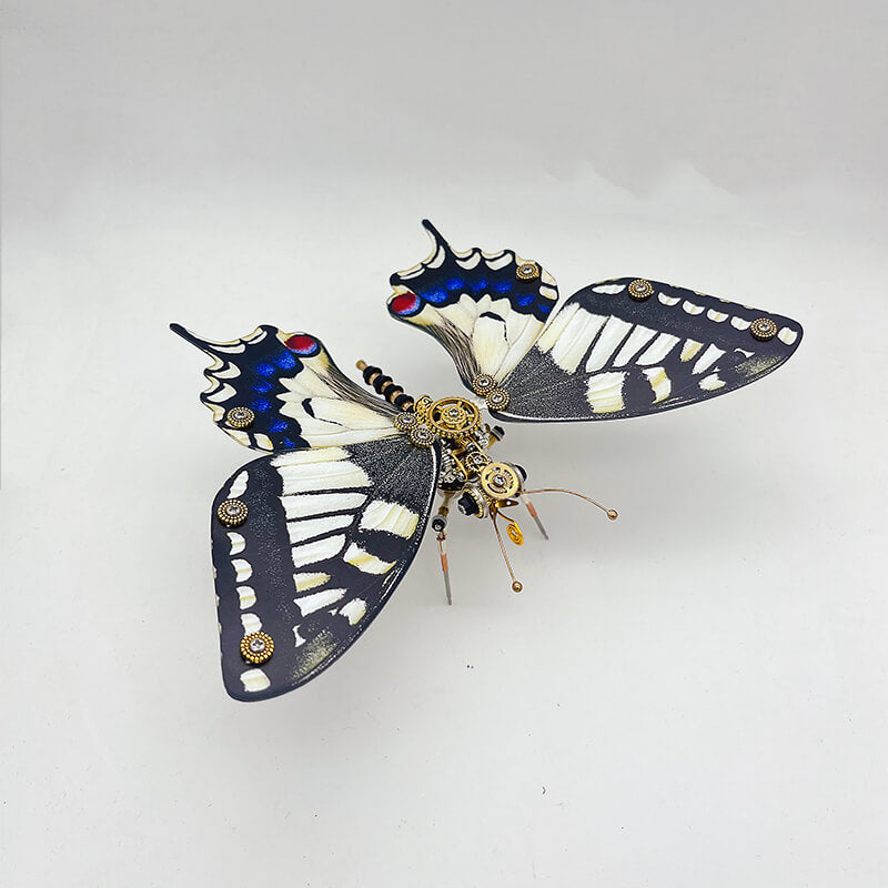 Load image into Gallery viewer, Steampunk butterfly (Papilio machaon) 3D metal puzzle model kit
