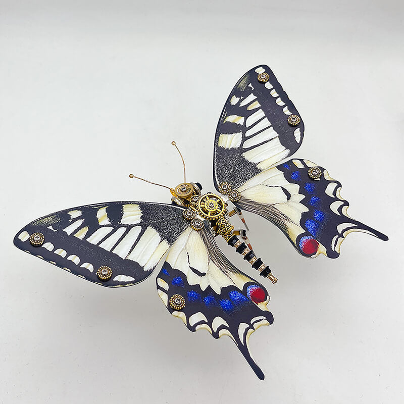 Laden Sie das Bild in Galerie -Viewer, {Steampunk butterfly (Papilio machaon) 3D metal puzzle model kit
