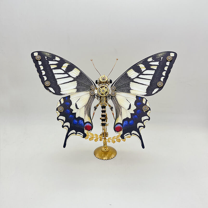 Laad de afbeelding in galerijviewer, Steampunk butterfly (Papilio machaon) 3D metal puzzle model kit
