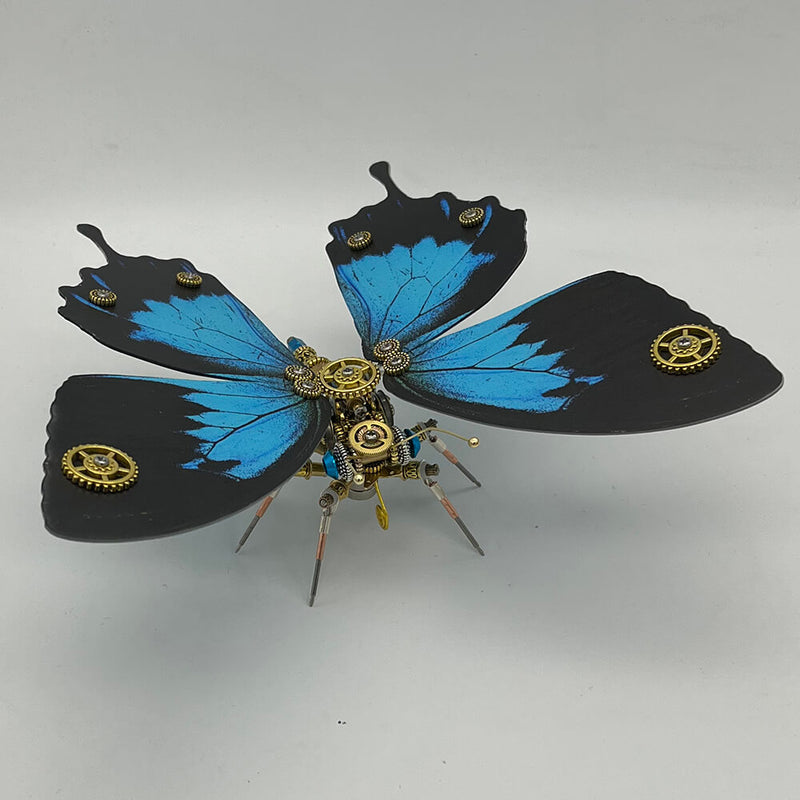 Laad de afbeelding in galerijviewer, Steampunk butterfly papilio ulysses 200PCS metal puzzle model kit
