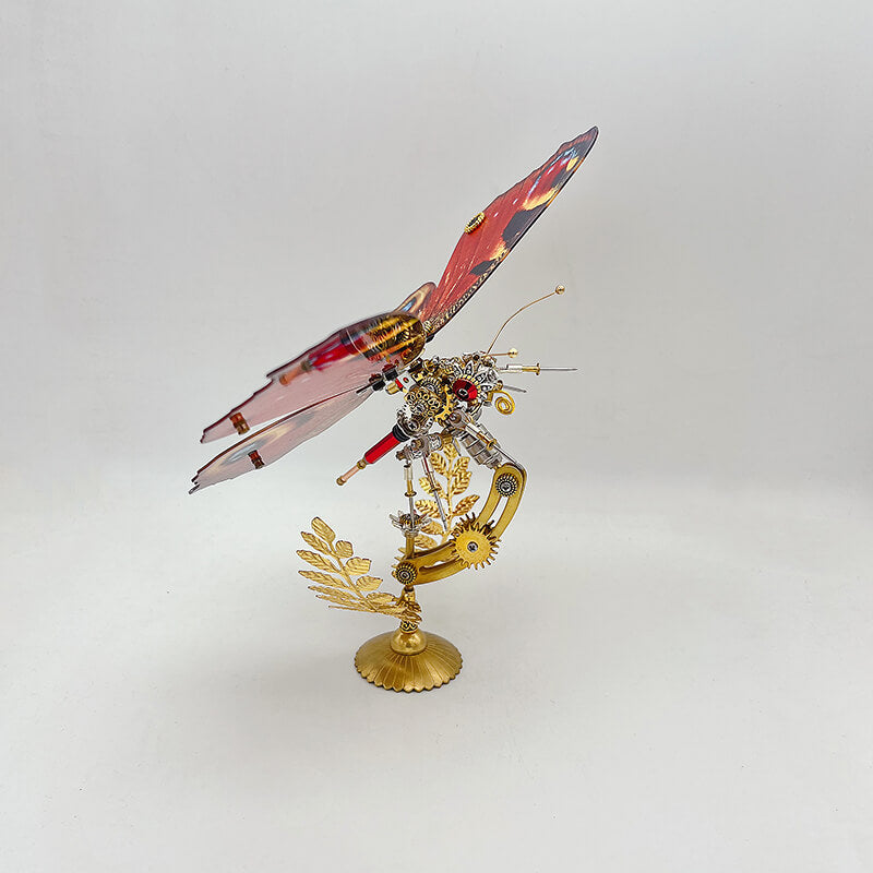 Laad de afbeelding in galerijviewer, steampunk butterfly peacock nymph metal puzzle model kit for adults and kids
